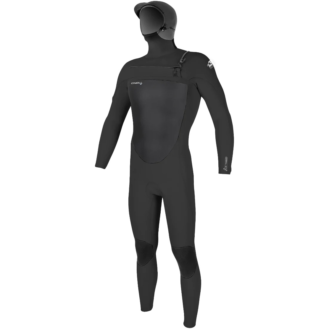2025 O'Neill Mens Epic 6/5/4mm Chest Zip Hooded Wetsuit 5377 - Black